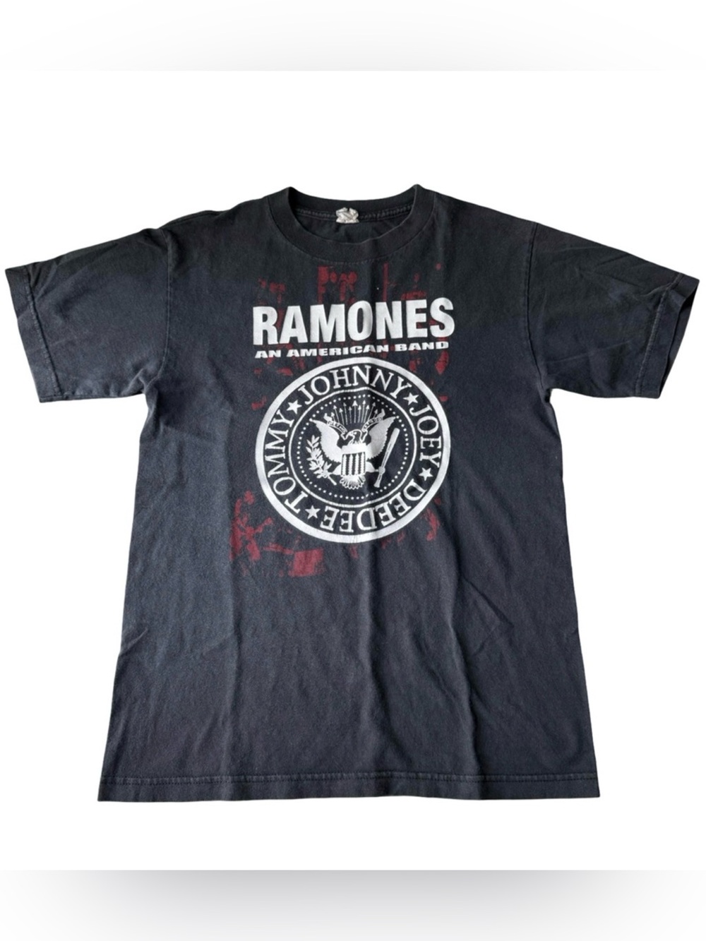 Ramones Graphic Tee Size S Black Punk Rock Band Shirt Anvil Y2K